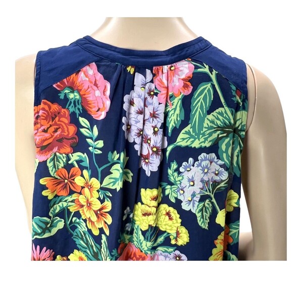Maeve Anthropologie Melange Floral Print Tank Top Sz 12 Sleeveless Viscose - Picture 6 of 11